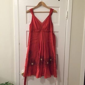 Anthropologie Floreat Embroidered Dress